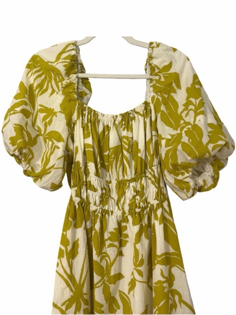 Anthropologie Maeve Feliciana Tropical Print Dress Puff Sleeve Pockets NWT - Picture 4 of 10